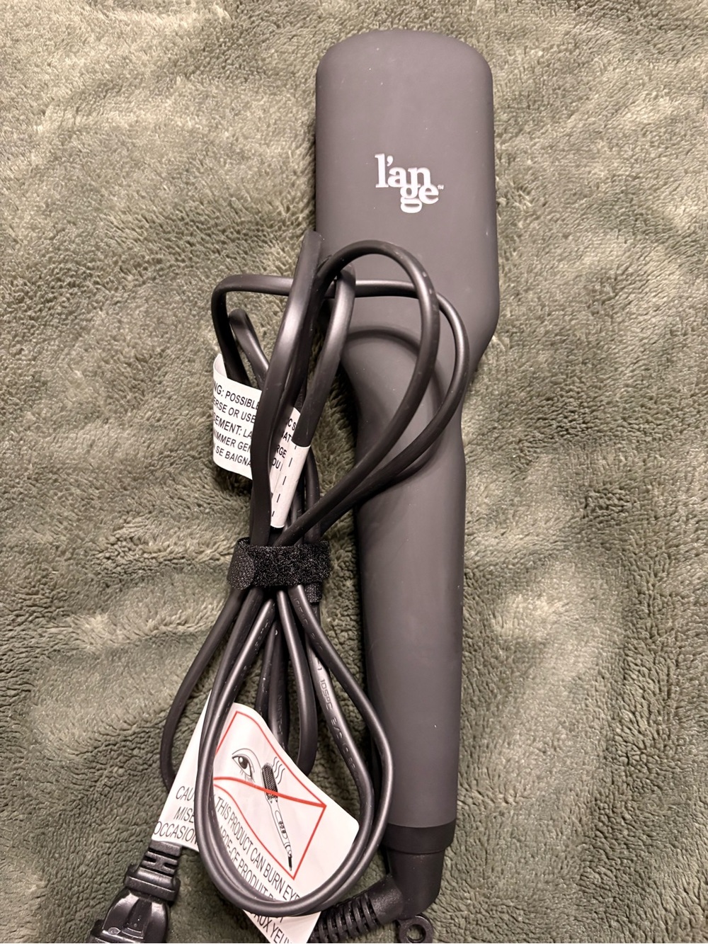 Lange Black Paddle Hair Brush with Rose Gold Controls
